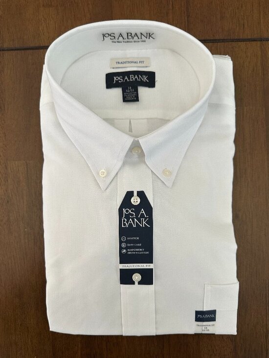 Jos. A. Bank Other - Jos. A. Bank White Trad Fit Sz 18 Button Down Men's Dress Shirt